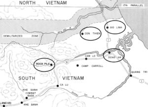 Fixed firebases near the Demilitarized Zone in South Vietnam
