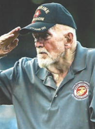 Image of Jerry Ingram saluting at Royals Game.