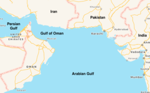 Map of Gulf of Oman