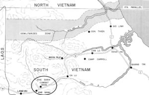 Khe Sanh near the DMZ between South and North Vietnam (Source: U.S. Army)