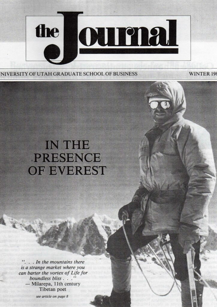 John Heimburger on the summit of Imje Tse near Mount Everest