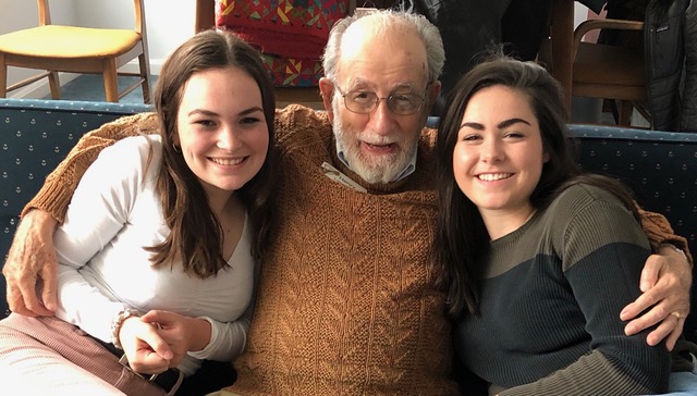 Henry with 2 of his granddaughters - Alice and Kate