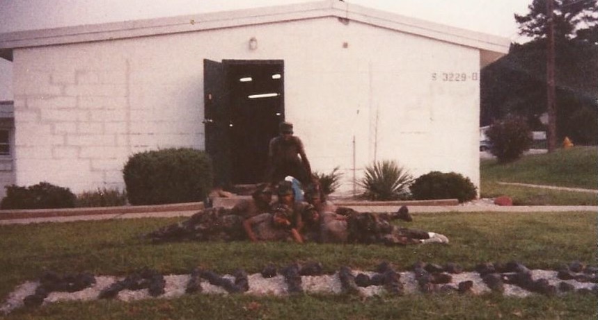 Alice Gallop West and some members of her company at Basic Training