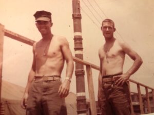 PFC Willie King with Jim Elsener in Vietnam - 1966