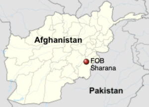 Map showing location of FOB Sharana