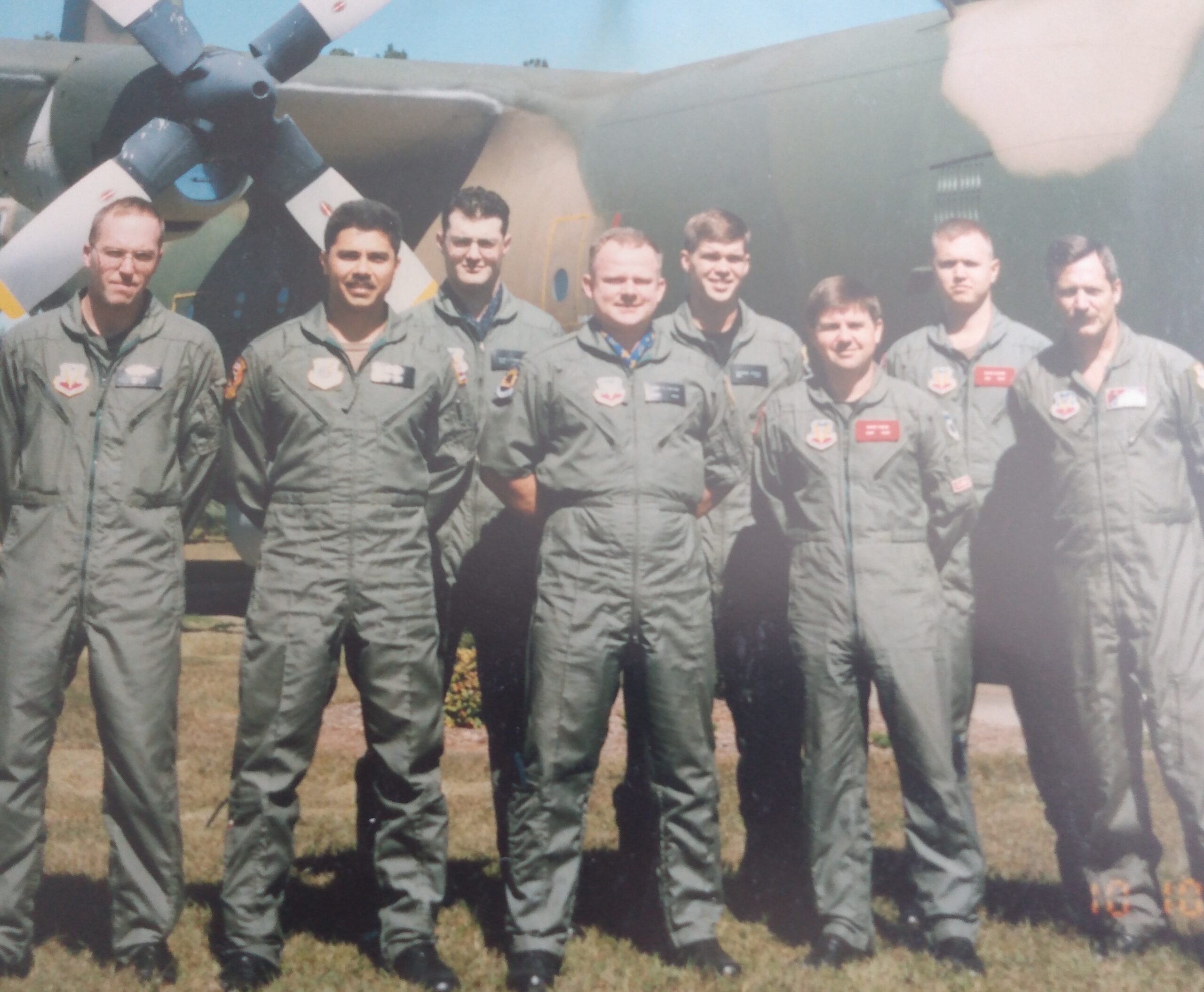 Men standing in front of C-130 at Little Rock Air Force Base