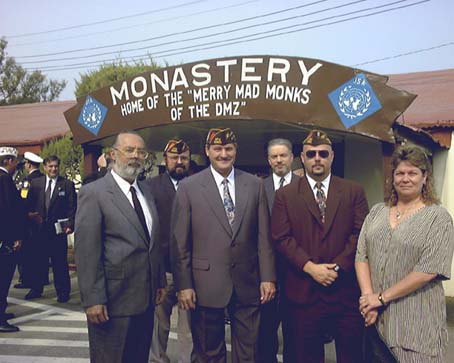 Men from VFW Post 9985 at Camp Casey