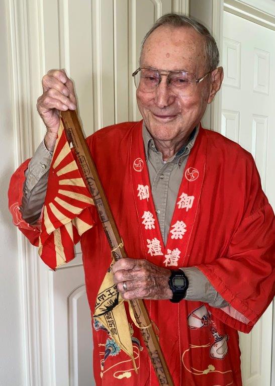 Don in his Japanese "Happy Coat" with his cherished Mt. Fuji climbing stick