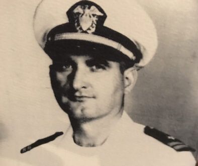 Lieutenant Alfred Sokolowski in his Navy summer white uniform