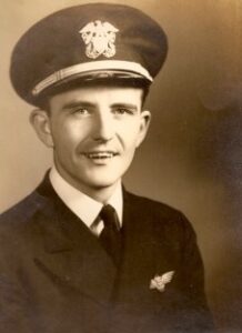 LCDR Joe Dwigans, U.S. Navy (Retired) in uniform showing his Naval aviator wings