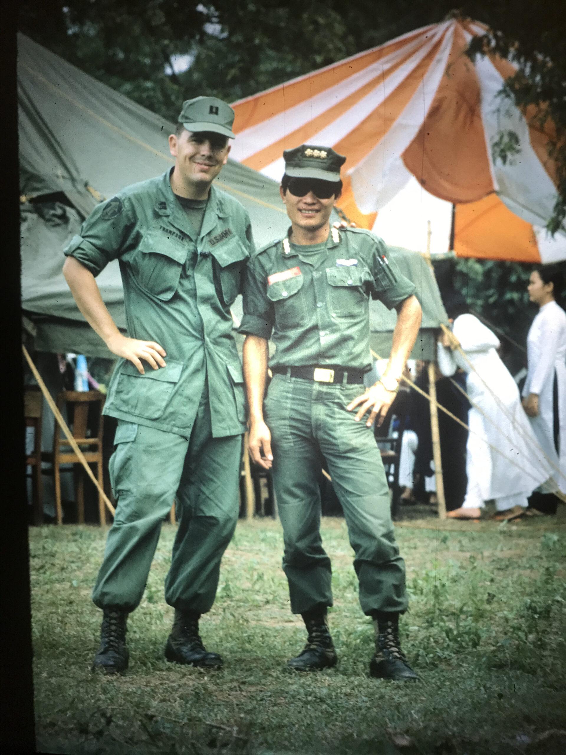 U.S. Army and South Vietnamese Army Officers in uniform in 1970