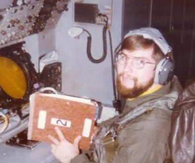 Carl searching for subs in the Med 1981