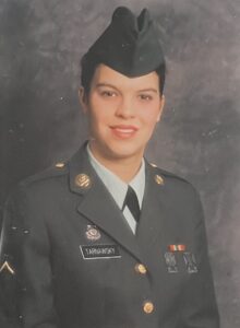 Female U.S. Army private in uniform