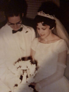 Man and woman at their wedding