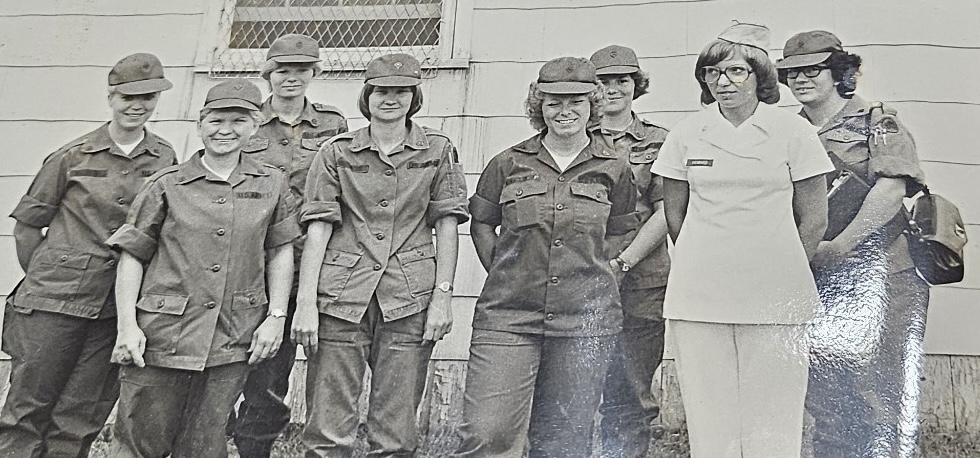 A group of women in uniform training to become Army nurses