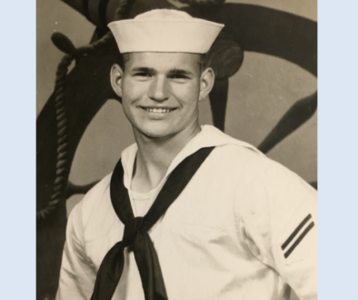 U.S. Navy seaman apprentice in summer white uniform