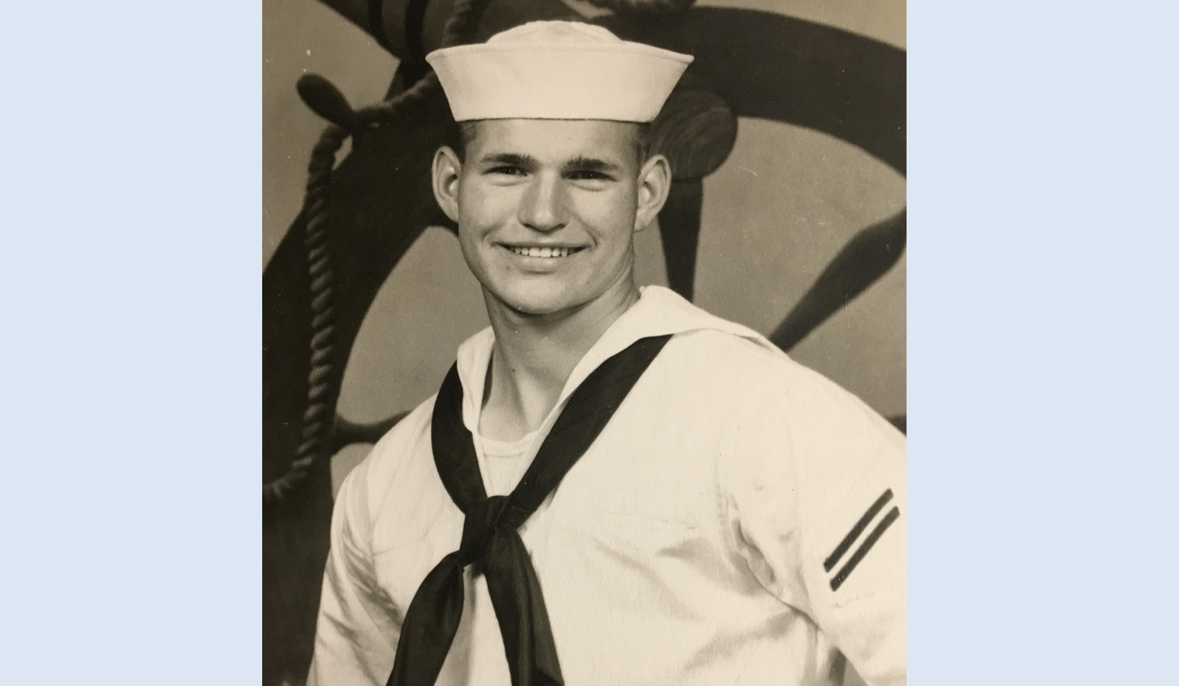 U.S. Navy seaman apprentice in summer white uniform